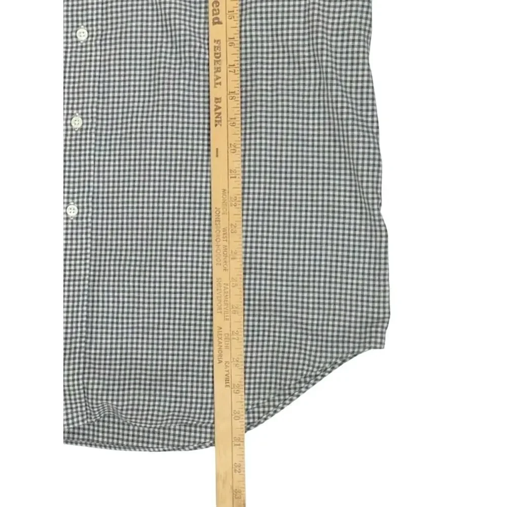 Ralph‎ Lauren Mens Blake Button Up Size Large Black White Shepherd Check Vintage